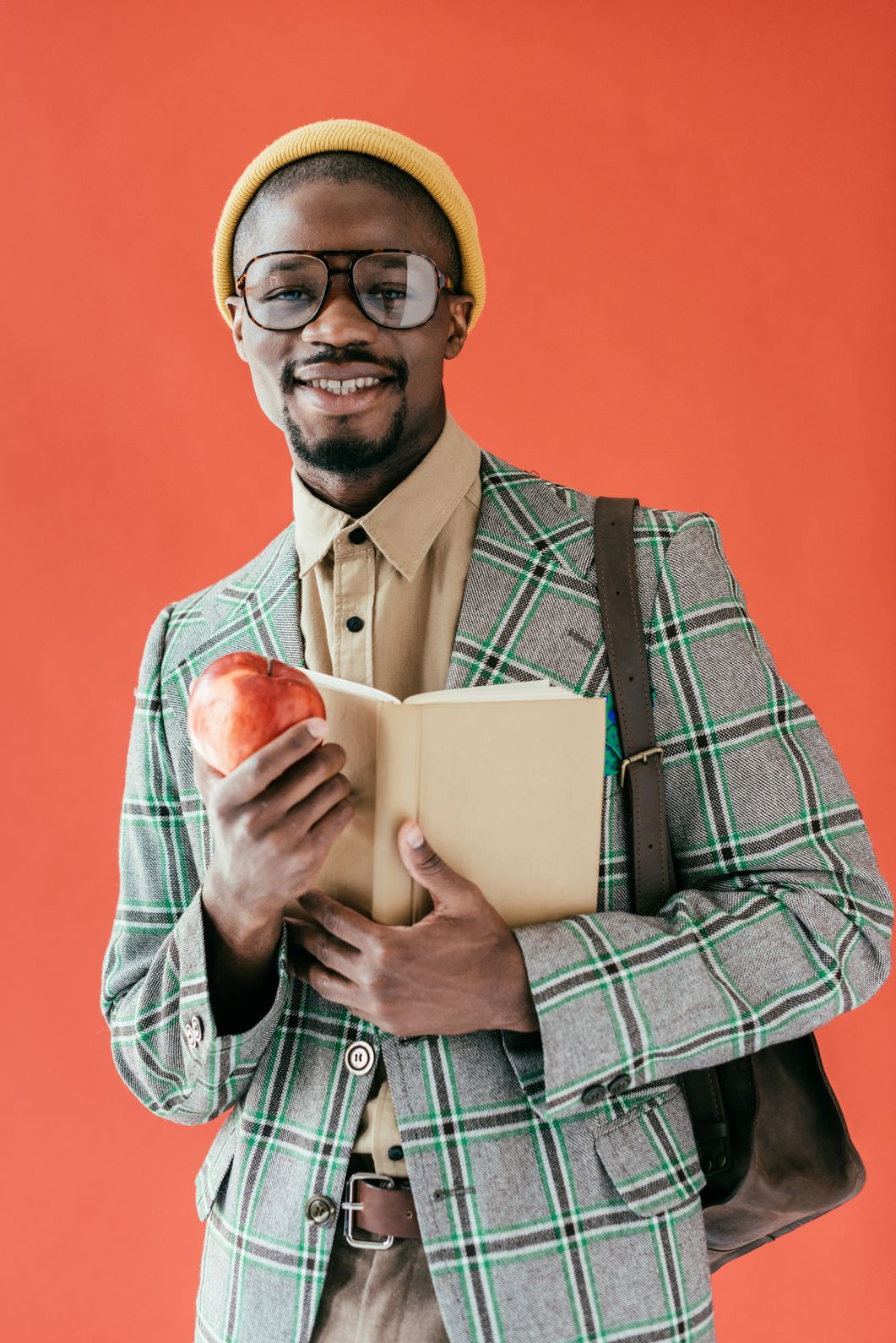 african american student in retro jacket with book ezvk3bj.jpg